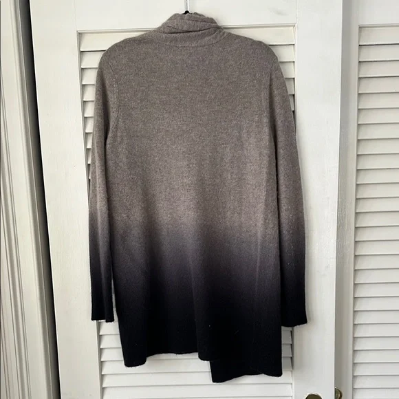 Bloomingdale's Brown and Black Cardigan with Shawl Collar - Picture 2 of 5